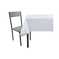 ΤΡΑΠΕΖΟΜΑΝΤΗΛΟ ΖΑΚΑΡ ΑΛΕΚΙΑΣΤΟ ΛΕΥΚΟ 140x220εκ. ΜΕ ΓΕΩΜΕΤΡΙΚΟ ΜΟΤΙΒΟ ANKOR