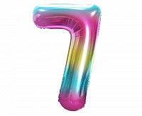 Number Rainbow Rainbow number 7 foil balloon 85 cm