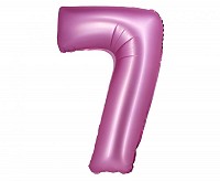 Number Satin Pink Pink Number 7 Foil Balloon 76 cm