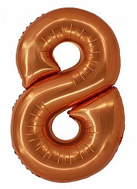 Number Copper Copper Number 8 Foil Balloon 76 cm