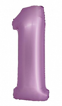 Number Lavender Mat Lavender Number 1 Foil Balloon 76 cm