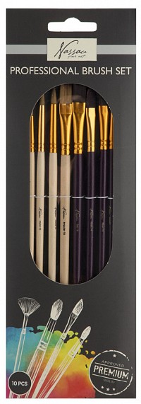 Colour Nassau  Professional Brush Set 10 pcs