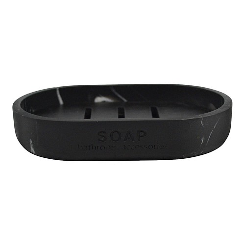 ΣΑΠΟΥΝΟΘΗΚΗ ΠΟΛΥΕΣΤΕΡΙΚΗ ΣΕ ΜΑΥΡΟ ΧΡΩΜΑ ΚΑΙ ΜΑΡΜΑΡΙΝΗ ΟΨΗ 12,6x8,5x2,2εκ.ANKOR