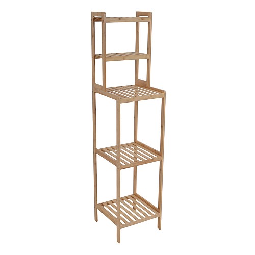 ΡΑΦΙΕΡΑ ΑΠΟ ΞΥΛΟ ΜΠΑΜΠOΥ ΜΕ 5 ΡΑΦΙΑ 30x30x127,5εκ. ANKOR