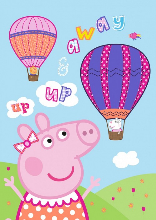 Peppa Pig Hot Air Balloon polar blanket 100x140cm