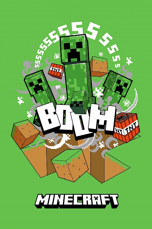 Minecraft Boom Creeper super soft polar fleece blanket 100*150cm