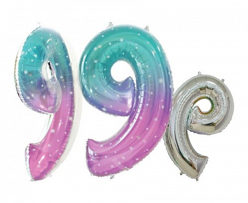Number Space Space number 9 foil balloon 78 cm