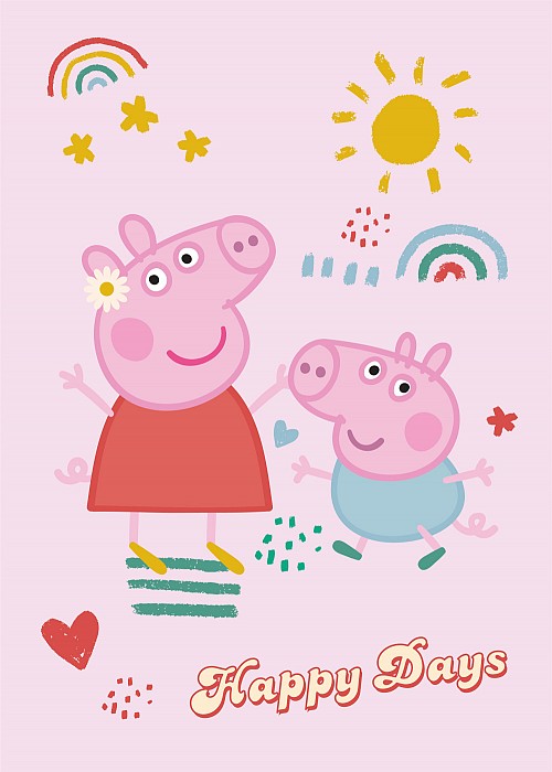 Peppa Pig Happy Days fleece blanket 100x140cm