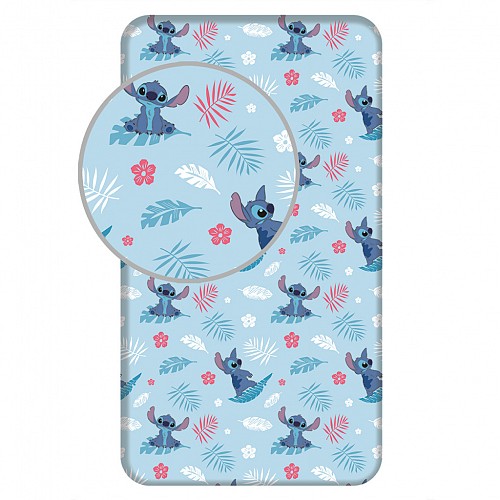 Disney Lilo and Stitch Blue Fitted sheet 90x200 cm