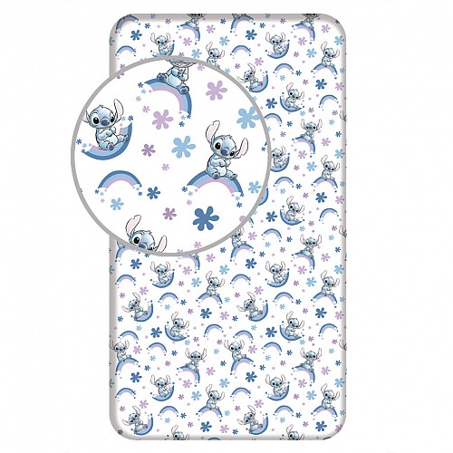 Disney Lilo and Stitch Rainbow Fitted sheet 90x200 cm