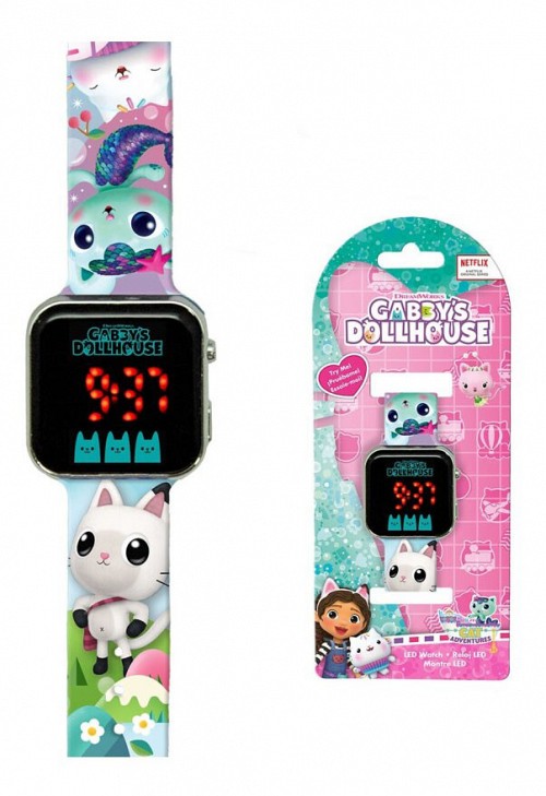 Gabby's Dollhouse digital LED watch  EWA00077GD