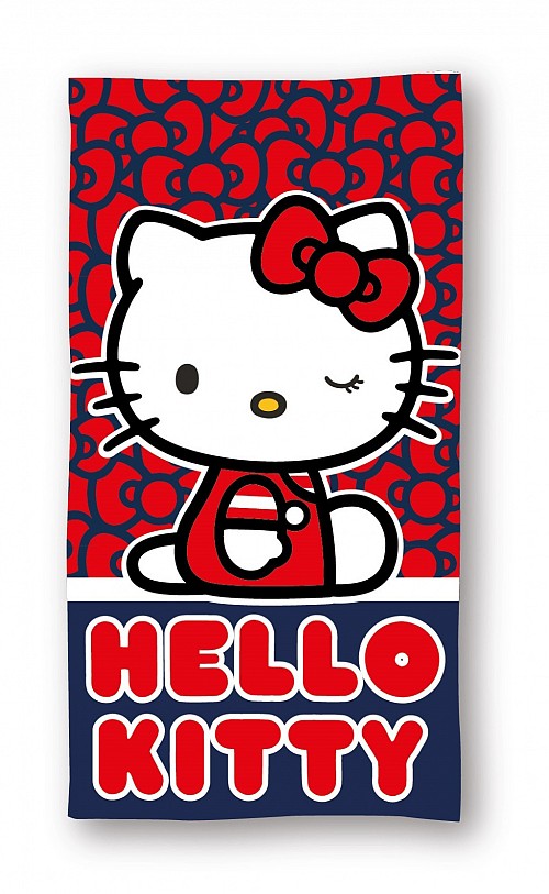 Hello Kitty Cutie Style bath towel, beach towel 70x140cm (Fast Dry)