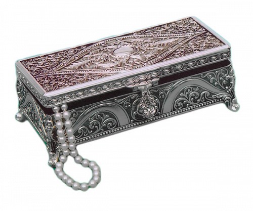 Μπιζουτιέρα επάργυρη ορθογώνια 104HQ16057