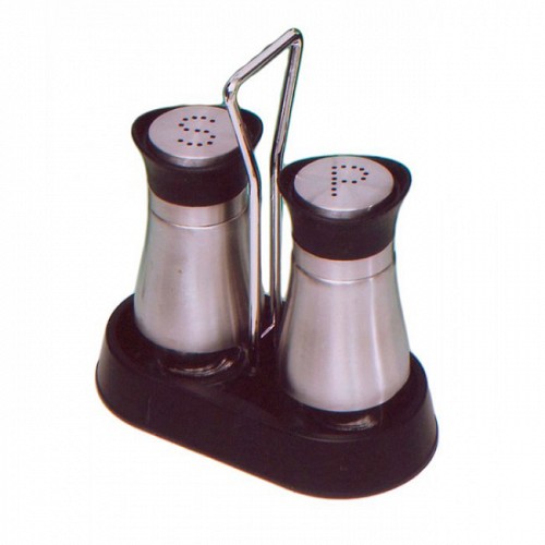 Αλατοπίπερο γυάλινο με ανοξείδωτο κέλυφος