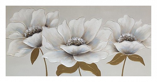 Πίνακας Σε Καμβά Λουλούδια  60x120x3cm