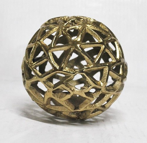 Μεταλλική Διακοσμητική Επιτραπέζια Χρυσή Σφαίρα 10x10x10cm