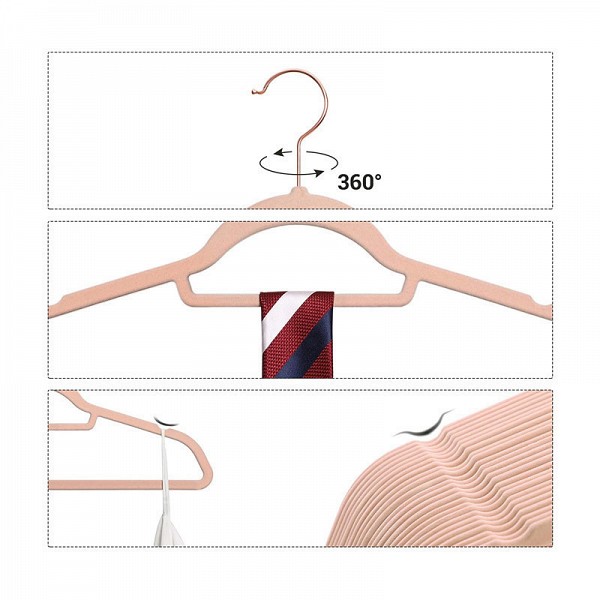 Songmics Κρεμάστρα Ρούχων σε Ροζ Χρώμα CRF21PK50 50τμχ