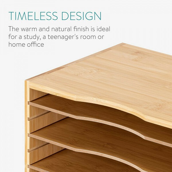 Navaris Δίσκος Εγγράφων με 5 Ράφια Καφέ 33x26x24.5εκ. 54271.2