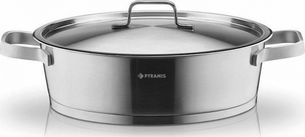 Pyramis Steel Line Σωτέζα με Καπάκι από Ανοξείδωτο Ατσάλι 30cm