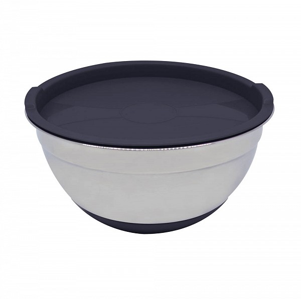 ΜΠΟΛ INOX ΜΕ ΜΑΥΡΟ ΚΑΠΑΚΙ ΚΑΙ ΒΑΣΗ ΣΙΛΙΚΟΝΗΣ 1,4lt ANKOR