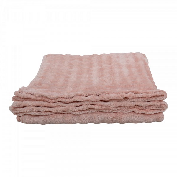 ΚΟΥΒΕΡΤΑ FLEECE ΜΕ ΒΕΛΟΥΔΙΝΗ ΥΦΗ ΣΕ ΡΟΖ ΧΡΩΜΑ 150x200εκ. ANKOR 846030