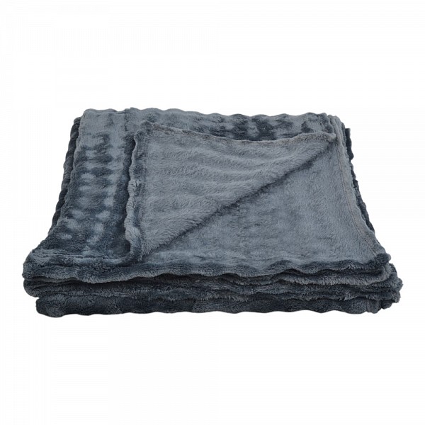 ΚΟΥΒΕΡΤΑ FLEECE ΜΕ ΒΕΛΟΥΔΙΝΗ ΥΦΗ ΣΕ ΓΚΡΙ ΧΡΩΜΑ 200x220εκ. ANKOR 846061