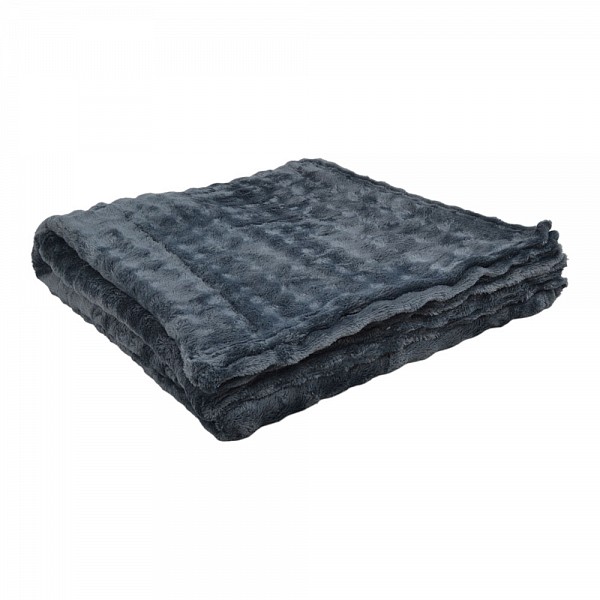 ΚΟΥΒΕΡΤΑ FLEECE ΜΕ ΒΕΛΟΥΔΙΝΗ ΥΦΗ ΣΕ ΓΚΡΙ ΧΡΩΜΑ 200x220εκ. ANKOR 846061