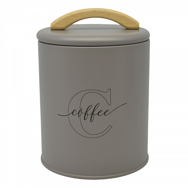 ΒΑΖΟ ΜΕΤΑΛΛΙΚΟ TAUPE ΜΕ ΞΥΛΙΝΗ ΛΑΒΗ Coffee 11x11x15εκ.ANKOR  846771