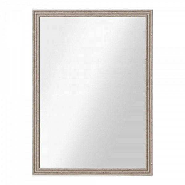 ANKOR Καθρέφτης Τοίχου 50x70εκ. Μπεζ-Γκρι με Πλαστικό Πλαίσιο & Ανάγλυφη Υφή  Κομψός & Μοντέρνος  3517-5070