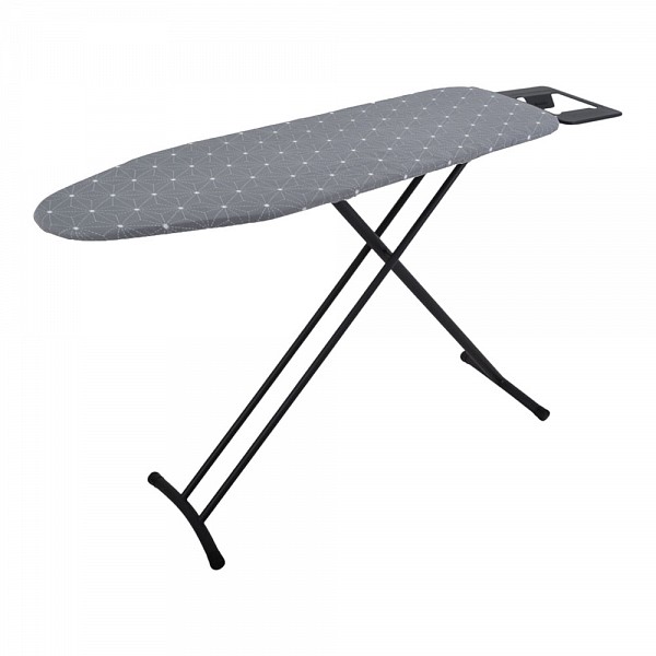 ΣΙΔΕΡΩΣΤΡΑ 38x124εκ ΜΑΥΡΗ ΜΑΤ 100% ΒΑΜΒΑΚΕΡΟ ΚΑΛΥΜΜΑ ΥΨΟΣ 78-95εκ. ANKOR