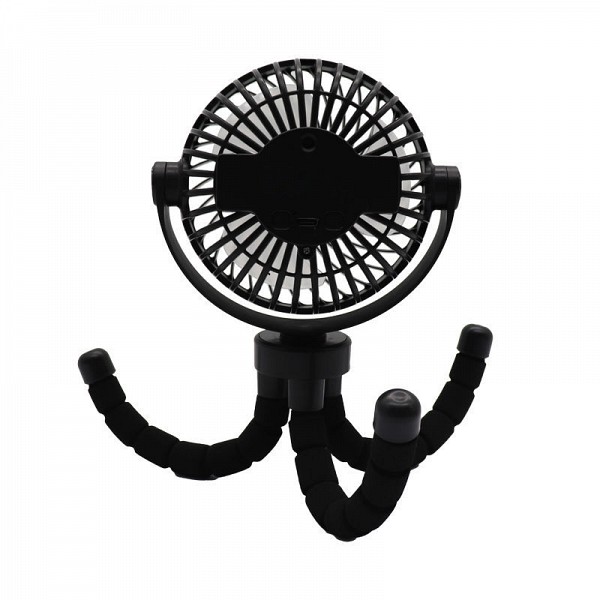 Ανεμιστήρας Mini Flexible PRMF-80691 Primo 4 10cm Μαύρος Επαναφορτιζόμενος