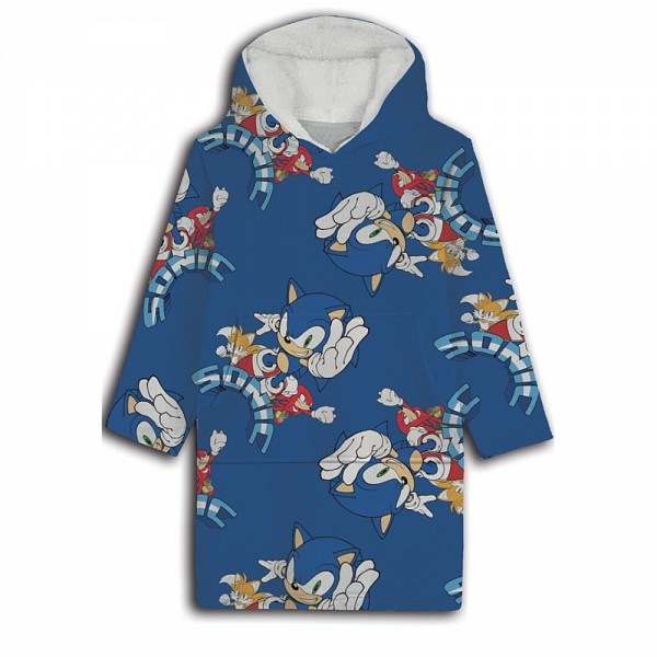Sonic the Hedgehog Sonic the Hedgehog Wearable Plush Fleece Blanket, Poncho