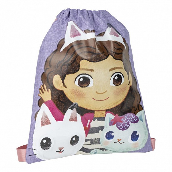 Gabbys Dollhouse Cats drawstring bag, backpack 33 cm