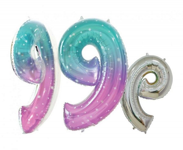 Number Space Space number 9 foil balloon 78 cm