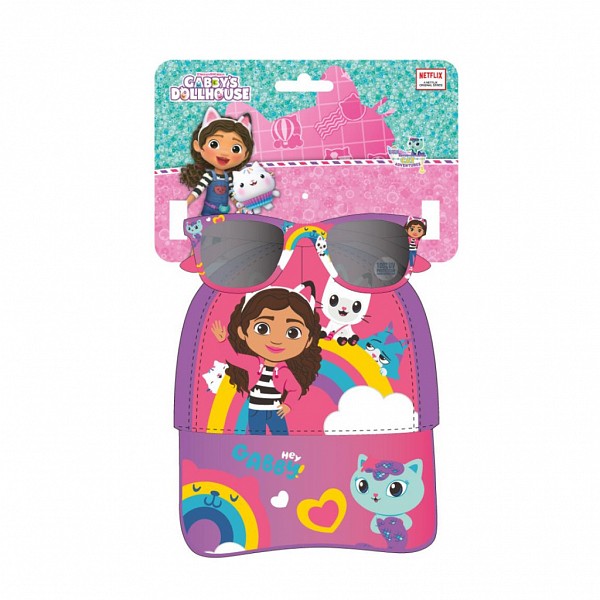 Gabbys Dollhouse sunglasses and baseball cap set