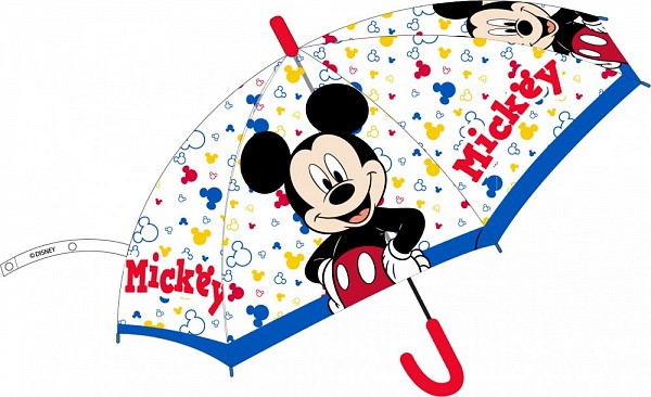 Disney Mickey  kids semi-automatic transparent umbrella Ø74 cm