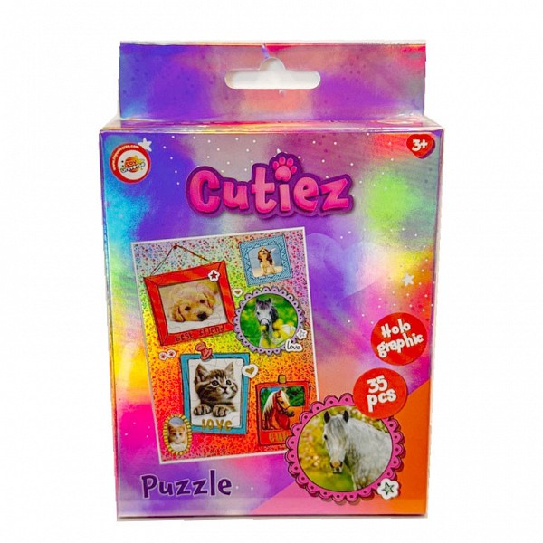 Animals Cutiez holographic mini puzzle 35 pieces  CCG092504D