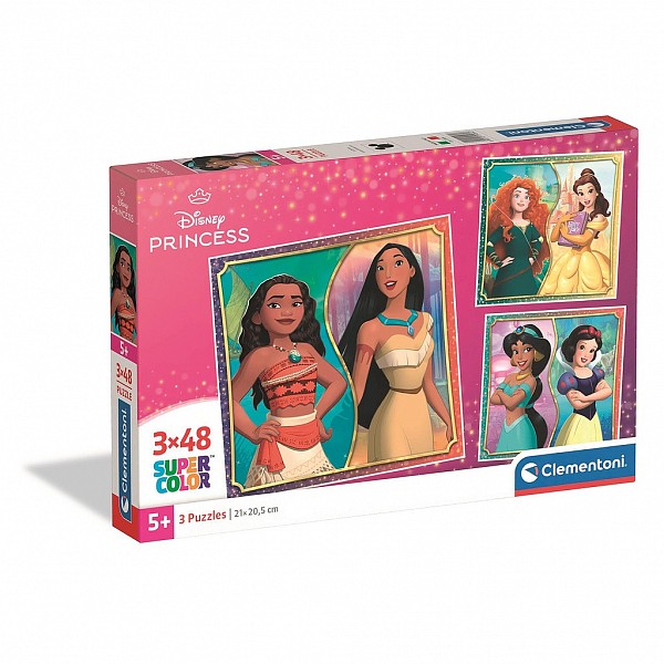 Disney Princess 3x48 pieces puzzle Clementoni