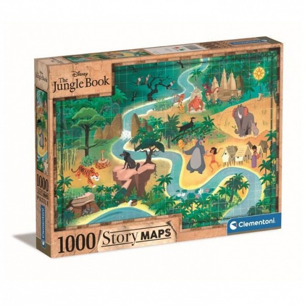 Disney Classics Jungle Book Fairy Tale Map 1000 piece puzzle Clementoni CMC39816