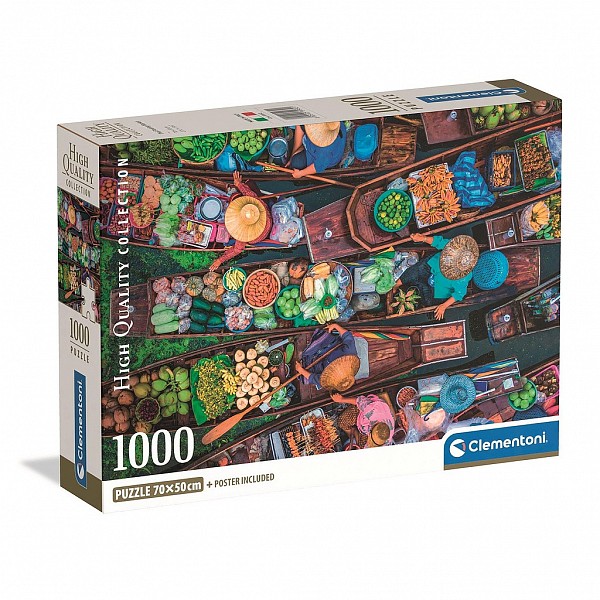 Cities Floating Market Thailand 1000 piece Compact puzzle Clementoni CMC39932