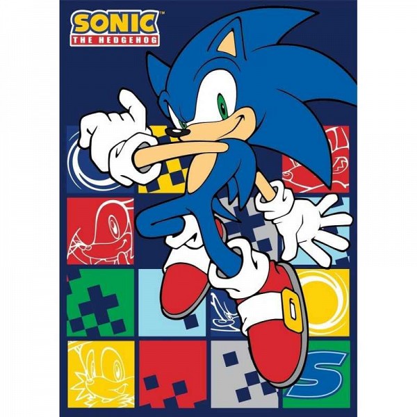 Sonic the Hedgehog Blue Blur fleece blanket 100x140cm