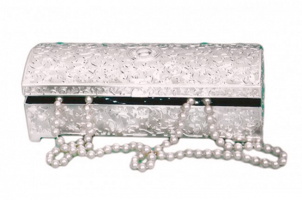 Μπιζουτιέρα επάργυρη ορθογώνια 12358DL