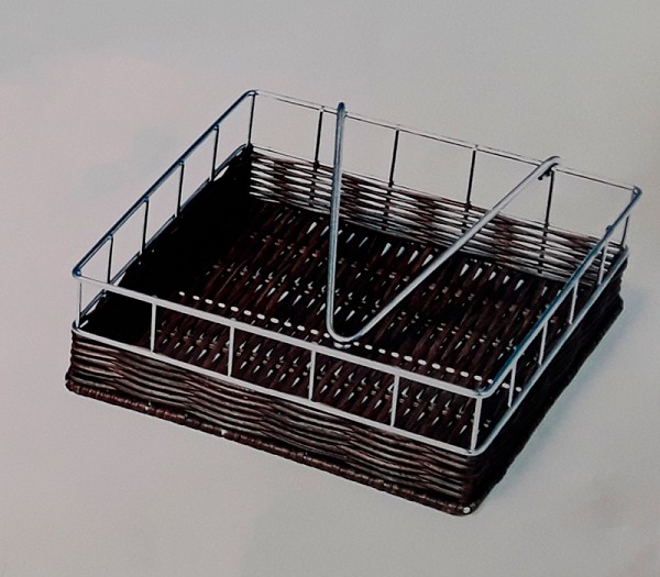 Μεταλλική Ψάθινη Χαρτοπετσετοθήκη