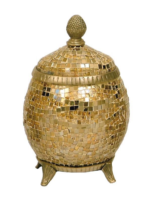 Φοντανιέρα Γυάλινη Με Καπάκι Ανάγλυφο Σχέδιο