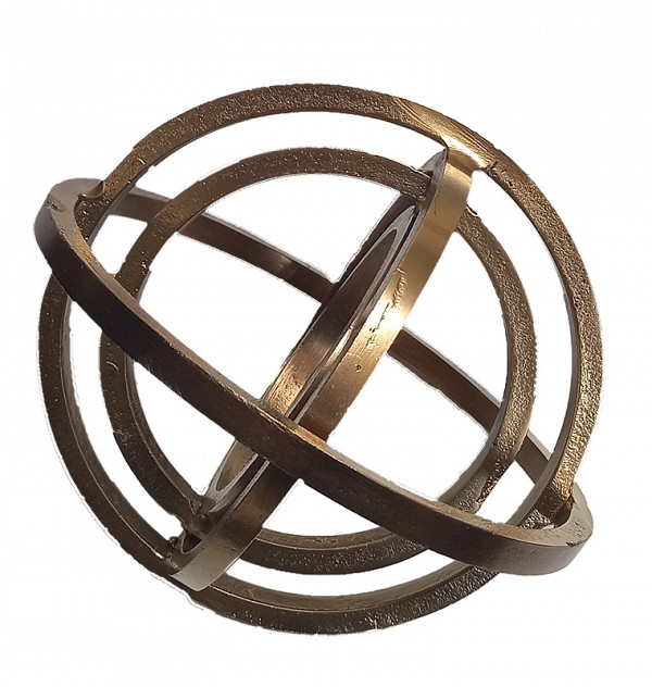 Μεταλλική Διακοσμητική Χρυσή Επιτραπέζια Σφαίρα 20x18εκ.