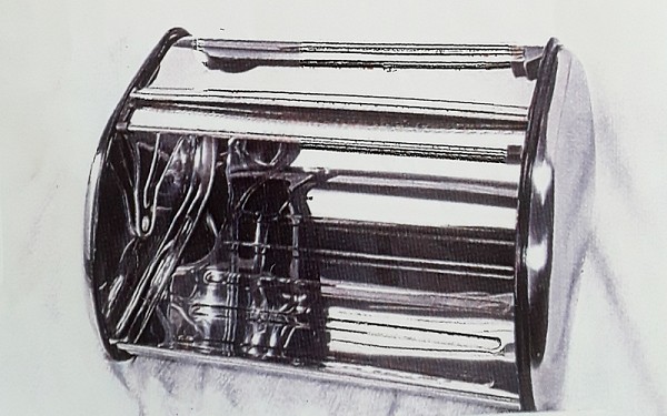 Ψωμιέρα Ανοξείδωτη INOX Με Συρόμενο Καπάκι