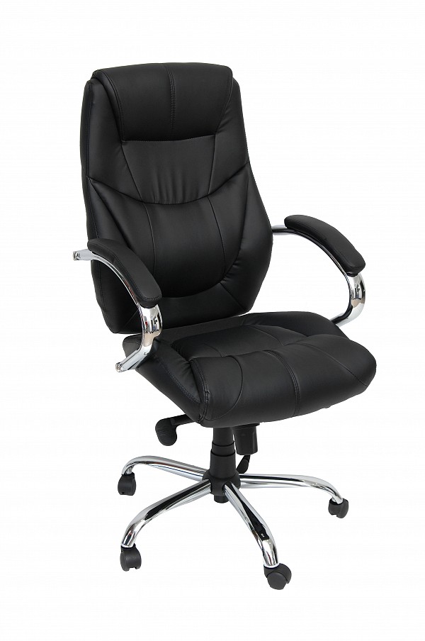 VELCO Pro Systems ΠΟΛΥΘΡΟΝΑ ΓΡΑΦΕΙΟΥ ΜΑΥΡΗ ΔΙΕΥΘΥΝΤΟΥ- ΔΙΑΣΤΑΣΕΙΣ: 65x55x115/120cm ΕΠΙΦΑΝΕΙΑ PVC