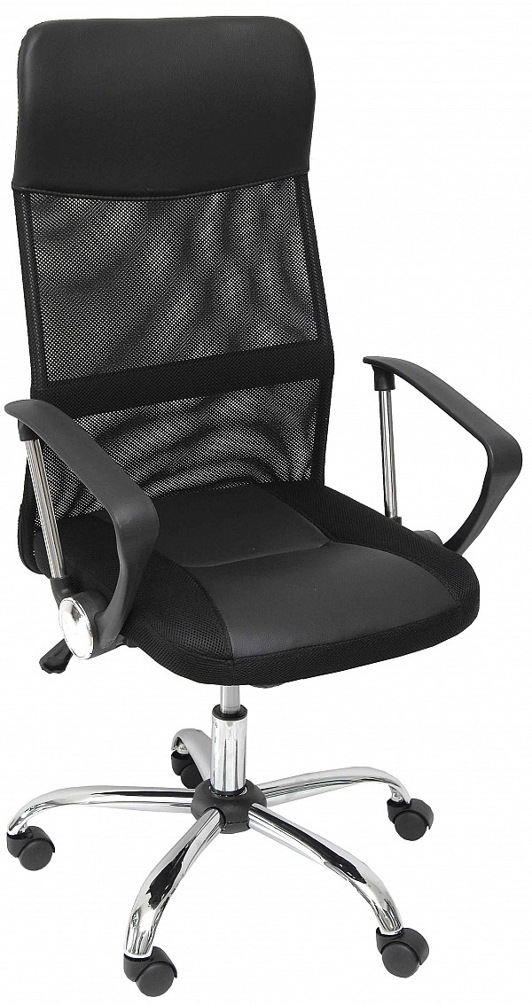 VELCO Pro Systems ΚΑΡΕΚΛΑ ΓΡΑΦΕΙΟΥ ΜΑΥΡΗ- ΔΙΑΣΤΑΣΕΙΣ: 60x60x109/118 cm- ΕΠΙΦΑΝΕΙΑ ΔΙΑΤΡΗΤΟ & PVC