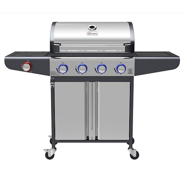 Campfire ΨΗΣΤΑΡΙΑ ΜΕ 4 ΚΑΥΣΤΗΡΕΣ & EXTRA ΕΣΤΙΑ  ΚΑΙ LED ΔΙΑΚΟΠΤΕΣ-ΙΝΟΧ