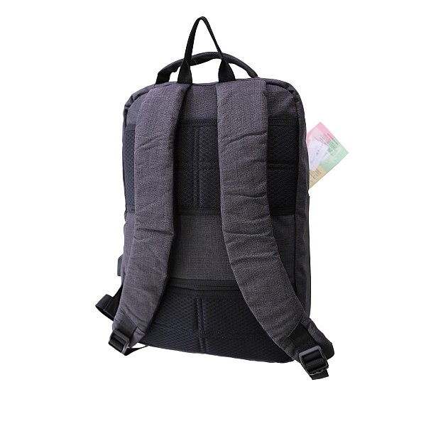 CAMPUS ΣΑΚΙΔΙΟ ΠΛΑΤΗΣ URBAN 20 Lt. ΑΝΘΡΑΚΙ ΜΕ ΘΥΡΑ USB 810-2104-14